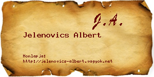 Jelenovics Albert névjegykártya